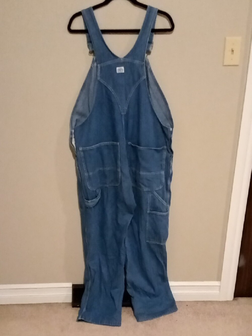 Vintage/Y2K 1912 Liberty Blue Denim Overalls with Green Trim W 21" I 29" Body 25 - Picture 8 of 13